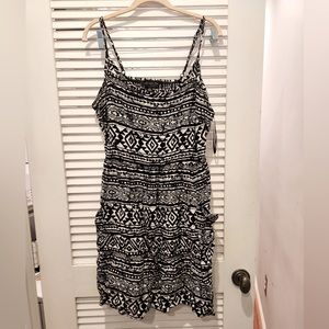 Forever 21 Mini Tank Dress Black and White Pattern 1X